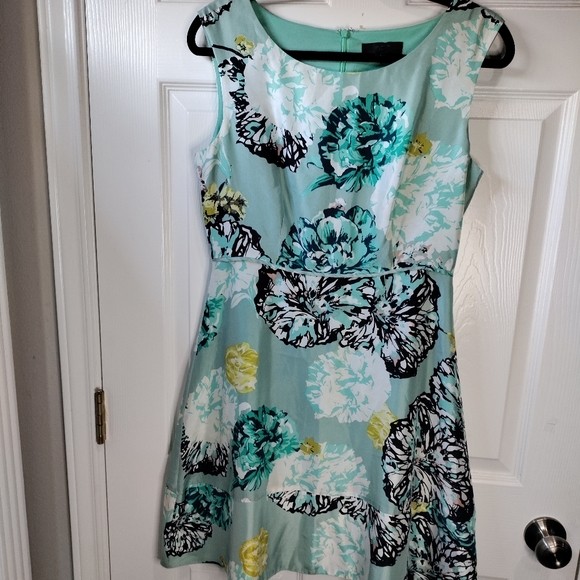 J. Crew Dresses & Skirts - J. Crew teal floral 100% silk dress women's size 6